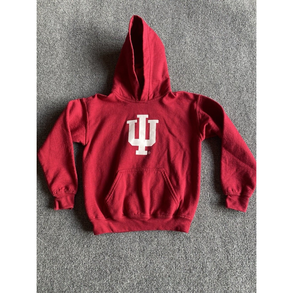 Indiana University Hoosiers Red Graphic Hoodie Youth S Heavy Cotton